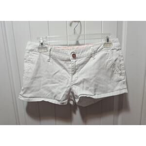 Roxy Juniors White Rollers Jean Shorts Womens Size 7/28